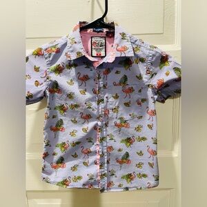 Swiss Cross Original Trailblazer boy’s Flamingo Print Shirt, Size 7